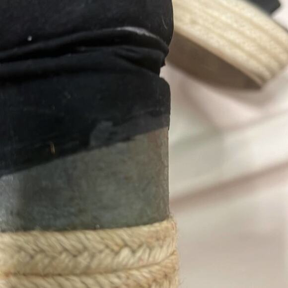 STEVE MADDEN APOLO ESPADRILLE BLACK SANDALS‎ SIZE 8.5M - Picture 5 of 8